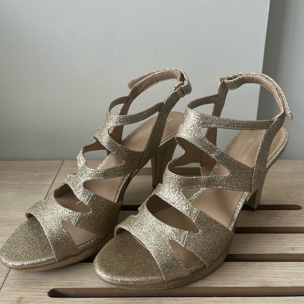 Naturalizer Gold Strappy Heels